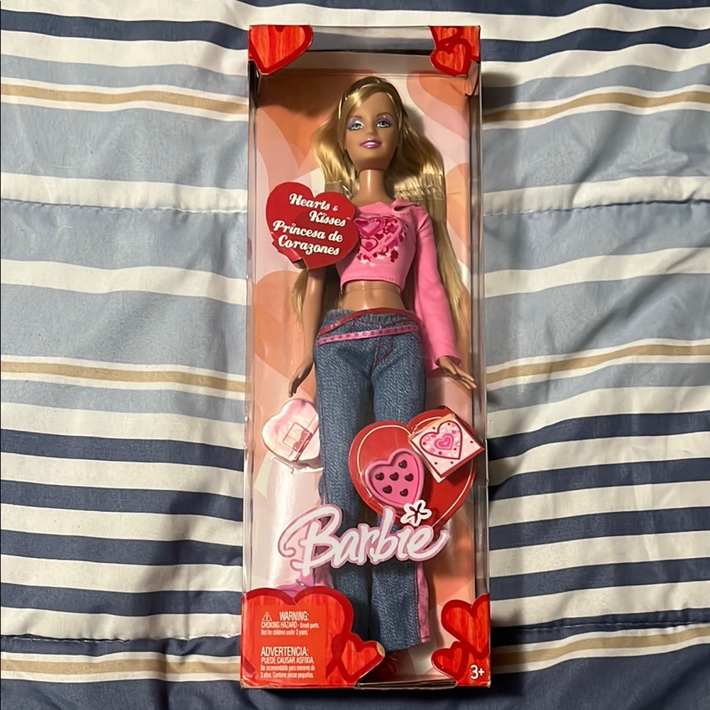 Barbie Women's Pink Top and Blue Wide Leg Jeans